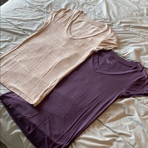 2 Merona V-Neck T-shirts, Size Medium